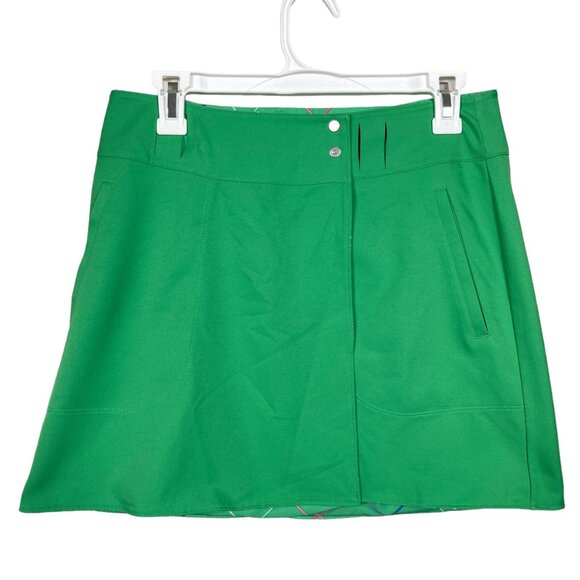Nike Golf Reversible Skirt Womens 4 Green Plaid Shell Lightweight Preppy Active - Picture 3 of 16